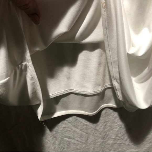 Helmet Lang white stretch midi skirt bodycon fully lined size M - Picture 4 of 7